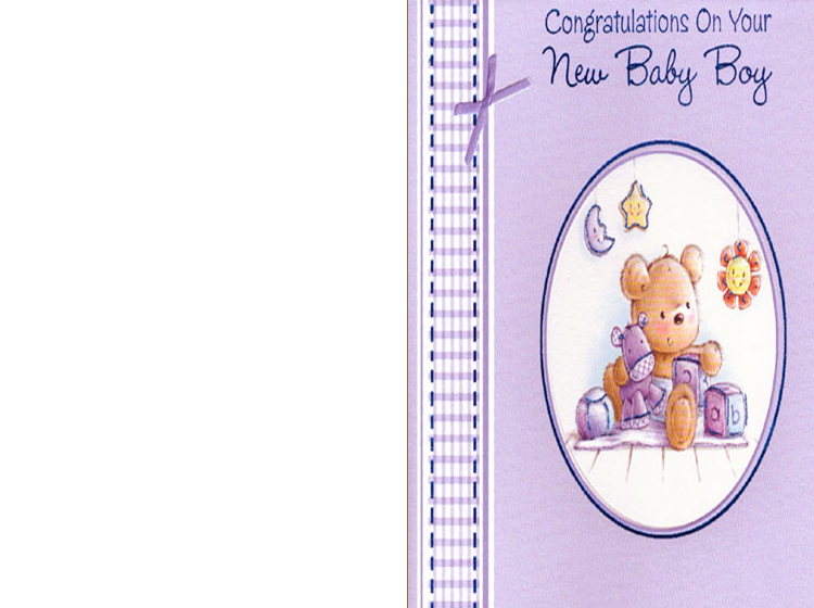 Congratulations on You New Baby Boy Card