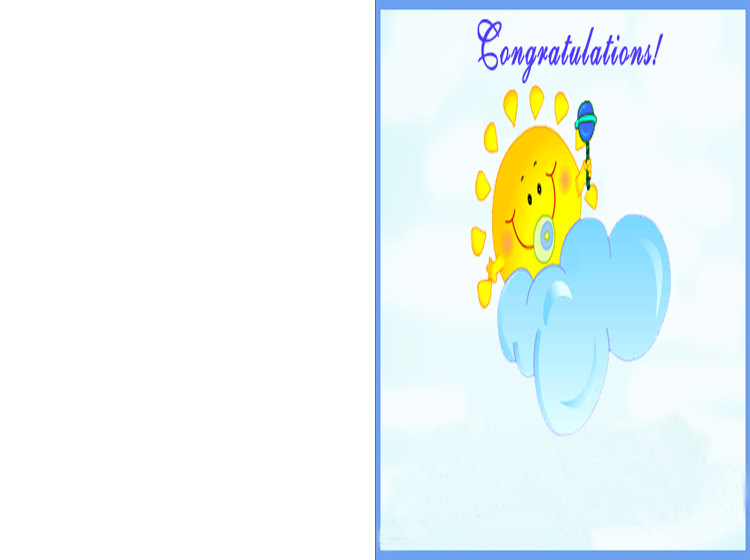 Printable Congratulations Baby Card