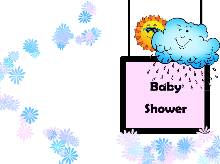 Rainy Baby Shower Printable Invitations