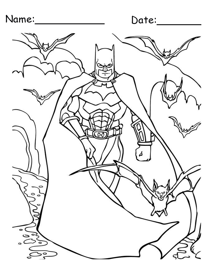Batcave Batman Printable Coloring Pages