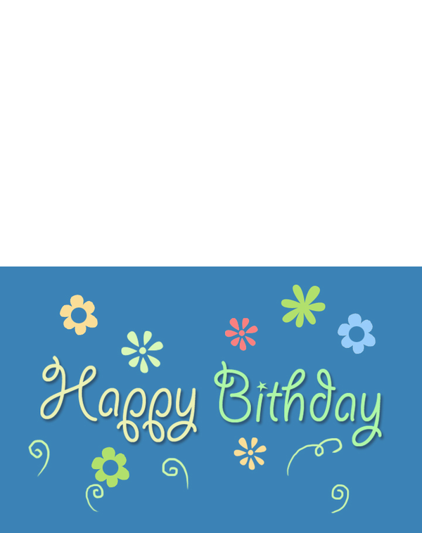 Printable Floral Happy Birthday Cards
