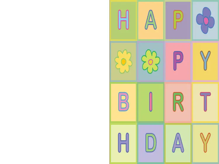 Printable Quilted Happy Birthday Cards
