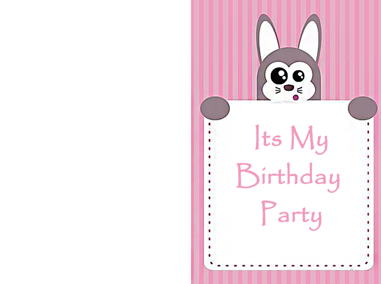 Bunny Birthday Printable Invitations