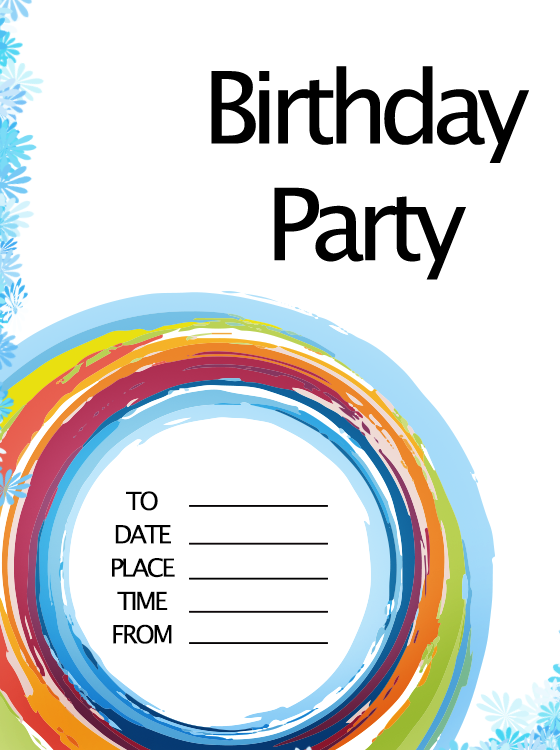 Colorful Birthday Invitation