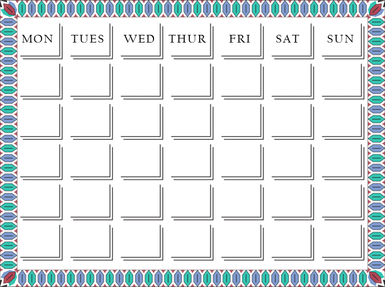 Blank Calendar Printables 