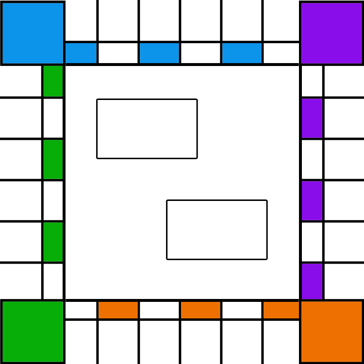 Colorful Border Printable Board Games