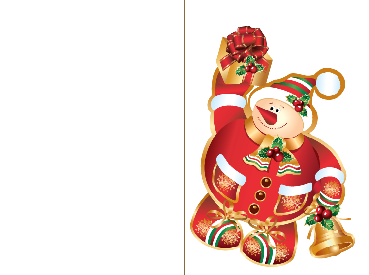 Printable Snowman Card