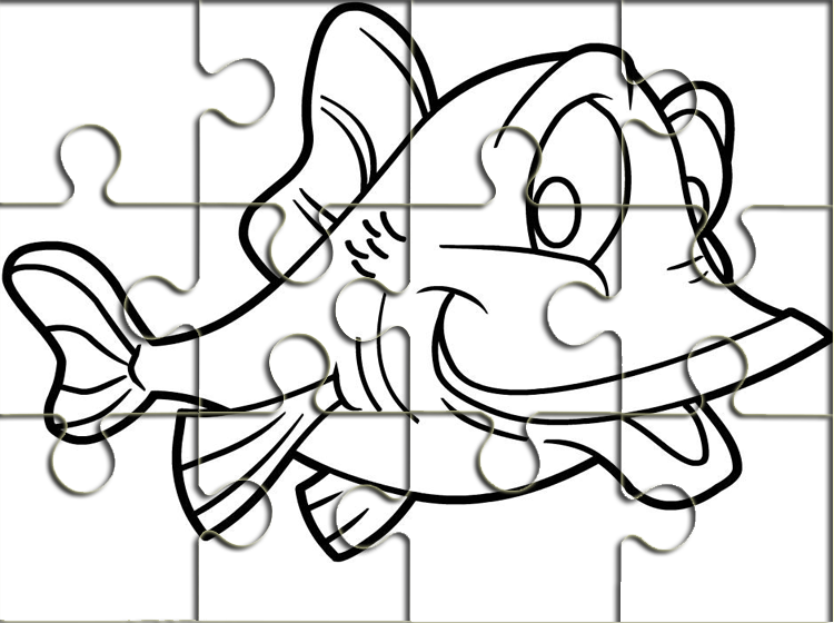 Fish Outline Printable Puzzles