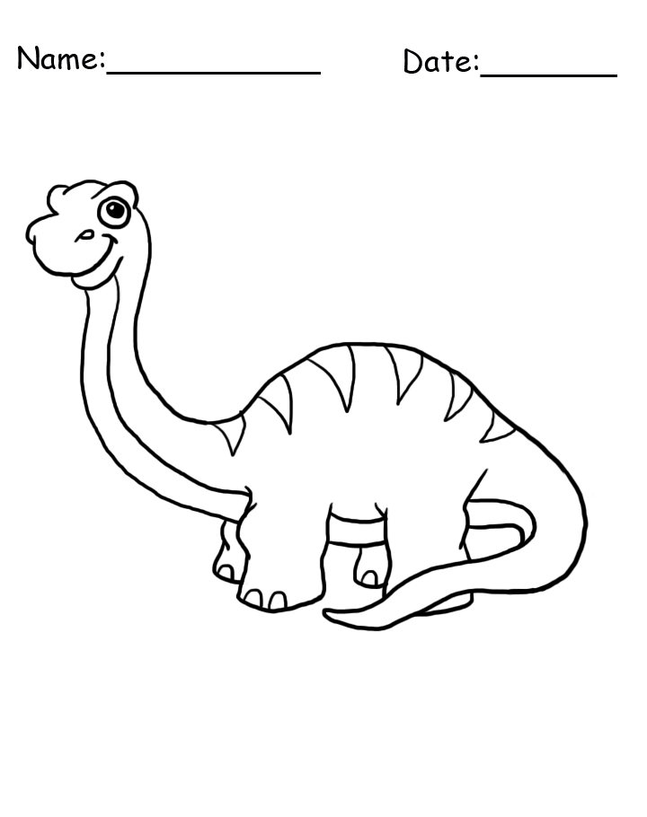 Brontosaurus Dinosaur Coloring Sheet