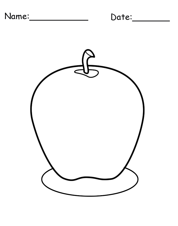 Printable Apple Coloring Sheets
