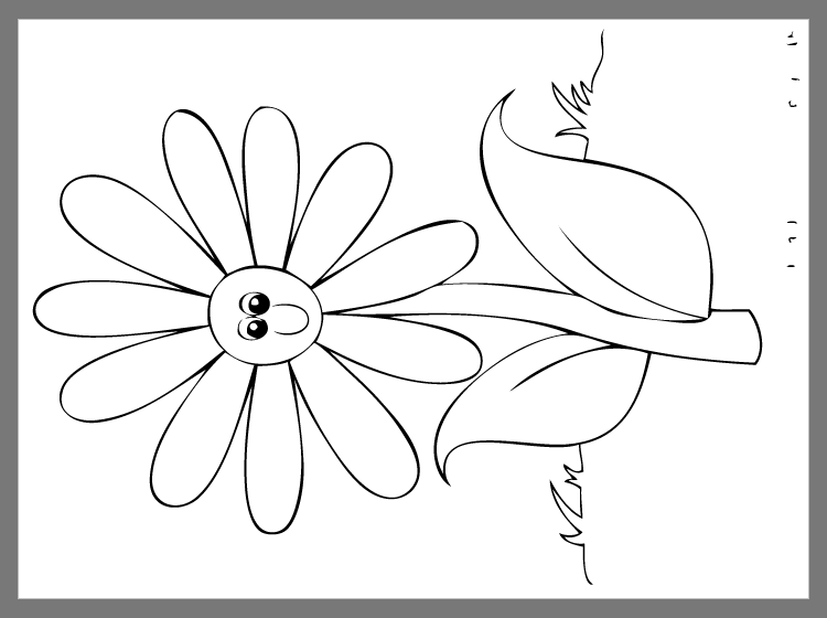 Smiling Daisy Coloring Sheets