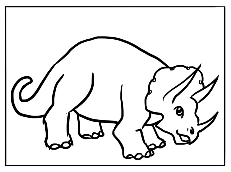 Triceratops Dinosaur Coloring Sheets