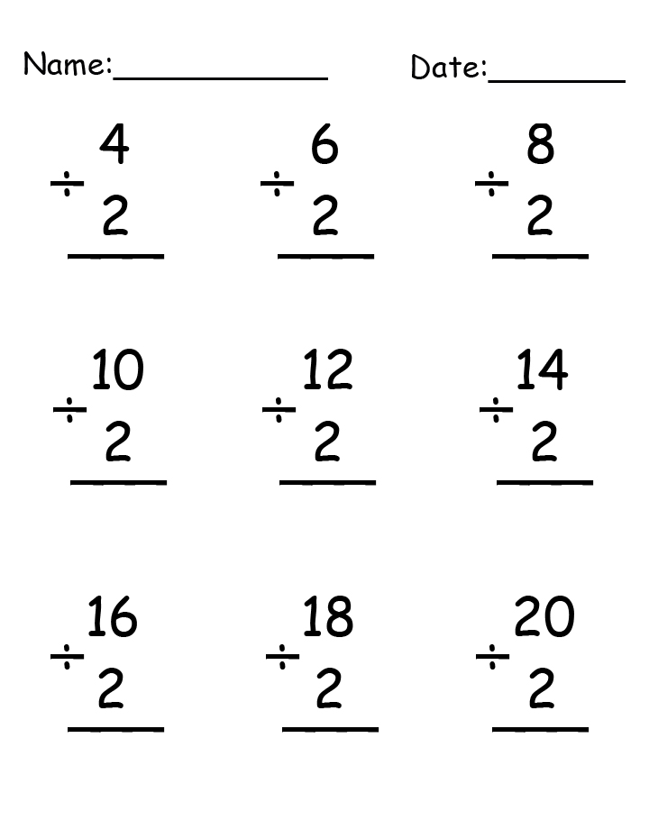 Helpful Division Worksheet