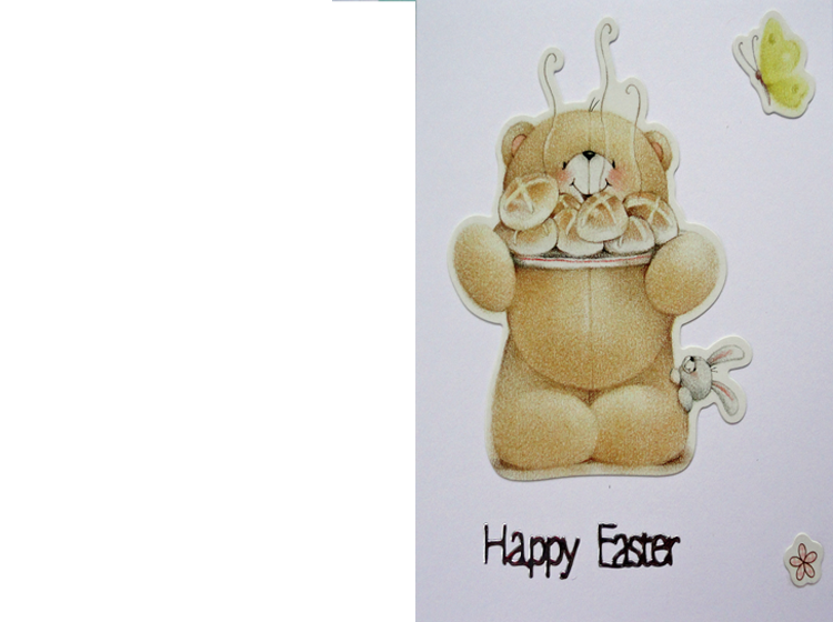 Printable Teddy Bear Easter Cards