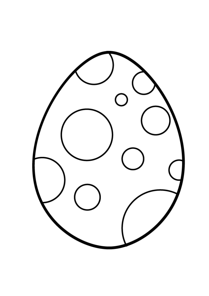 Coloring Page Easter egg circles