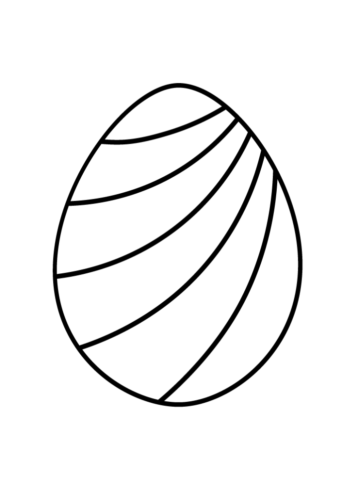 Coloring Page Easter egg rounded lines