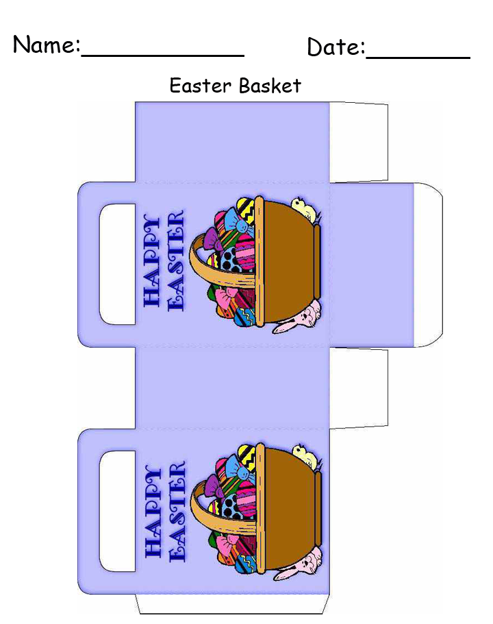 Happy Easter Printable Basket Craft