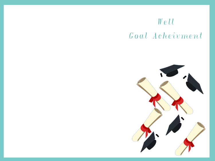 Graduation Goal Achieved Cards