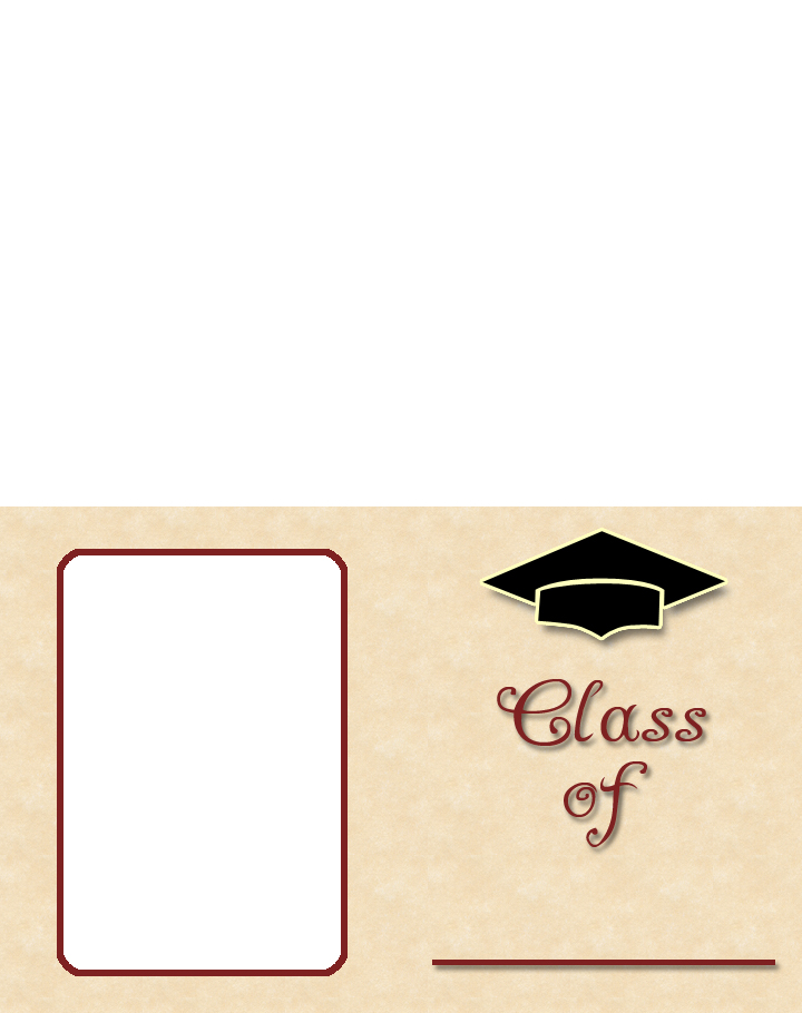 Printable Red Frame Graduation Invitations