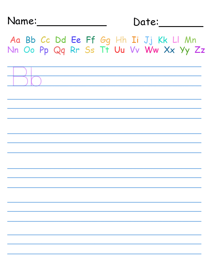 Letters Handwriting Worksheet