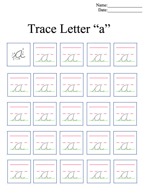 Letter A Printable Worksheets