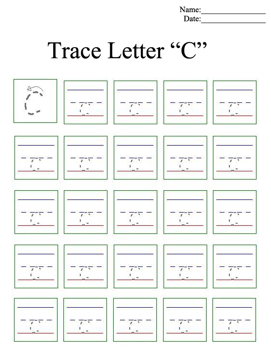 Letter C Printable Worksheets