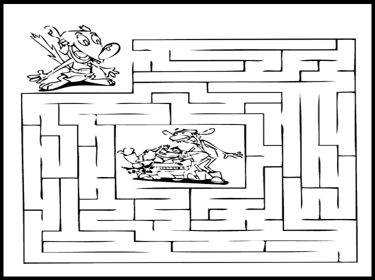 Cartoon Character Printable Maze