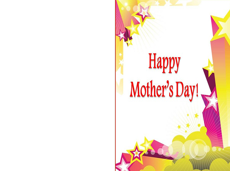 Printable Glittering Happy Mothers Day Cards