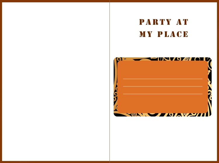 Party at My Place! Party Invitation