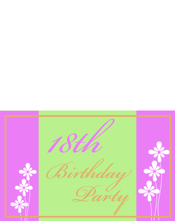 Printable Eighteen Birthday Party Invitations