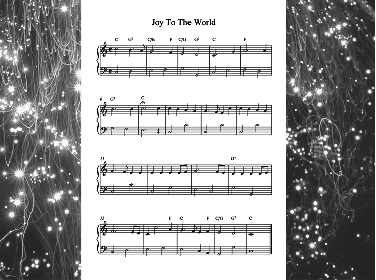 Joy to the World Printable Piano Music