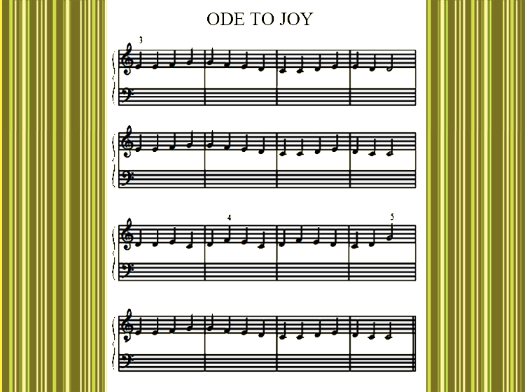 Printable Piano Music Sheets