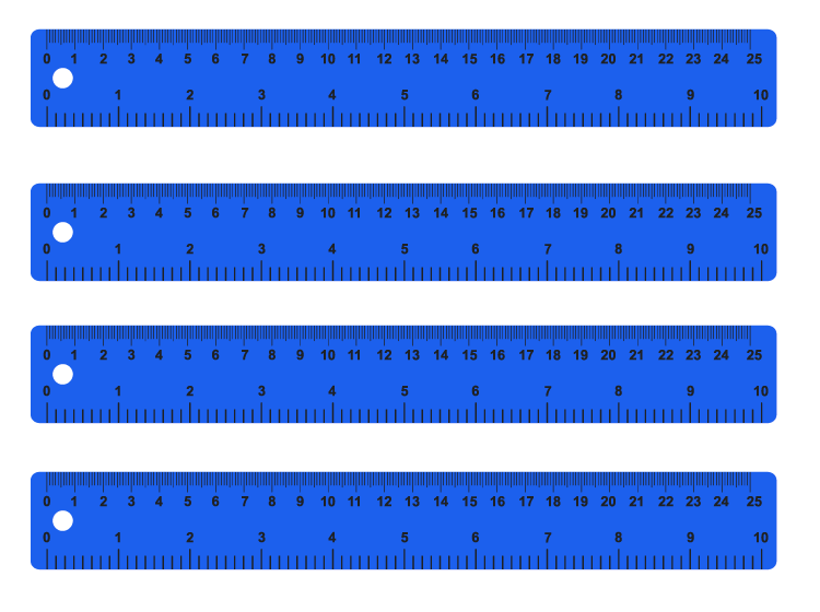 Blue Free Printable Rulers