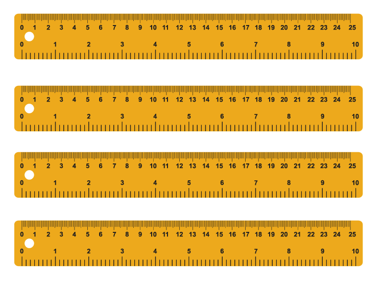 Colorful Printable Rulers