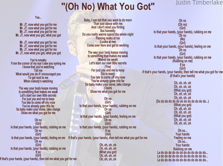 What You Got Printable Sheet Music