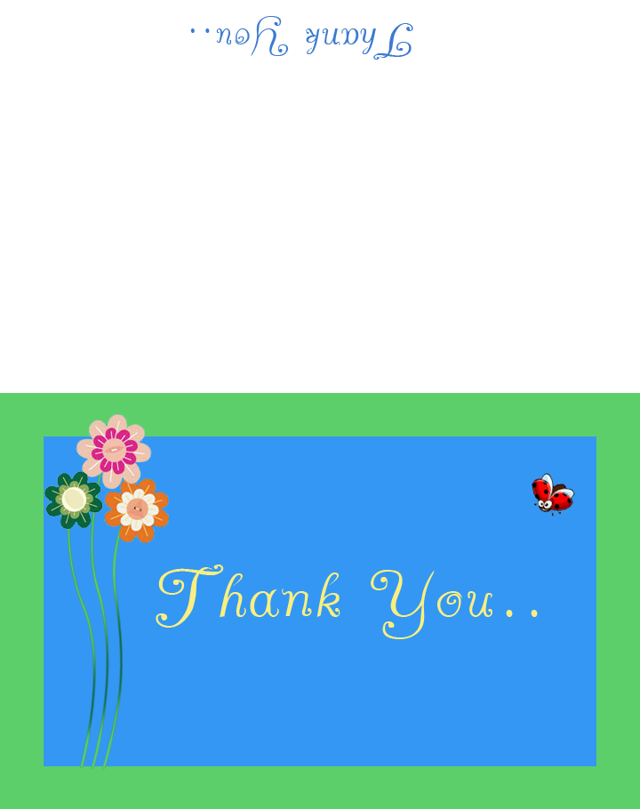 Floral Thank You Printable Cards