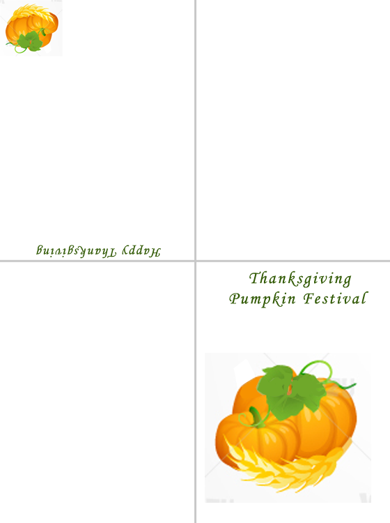Printable Celebration of the Pumpkin Cards