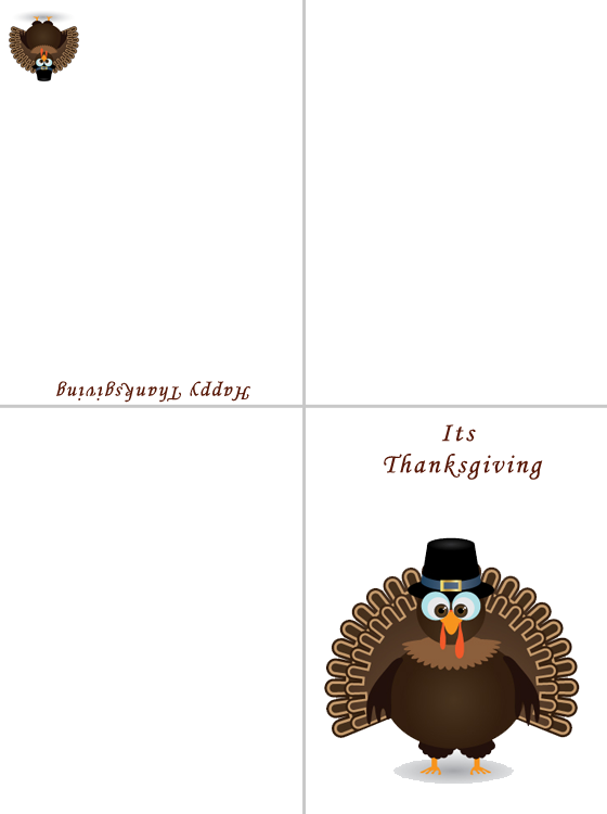 Printable It's Thanksgiving Cards