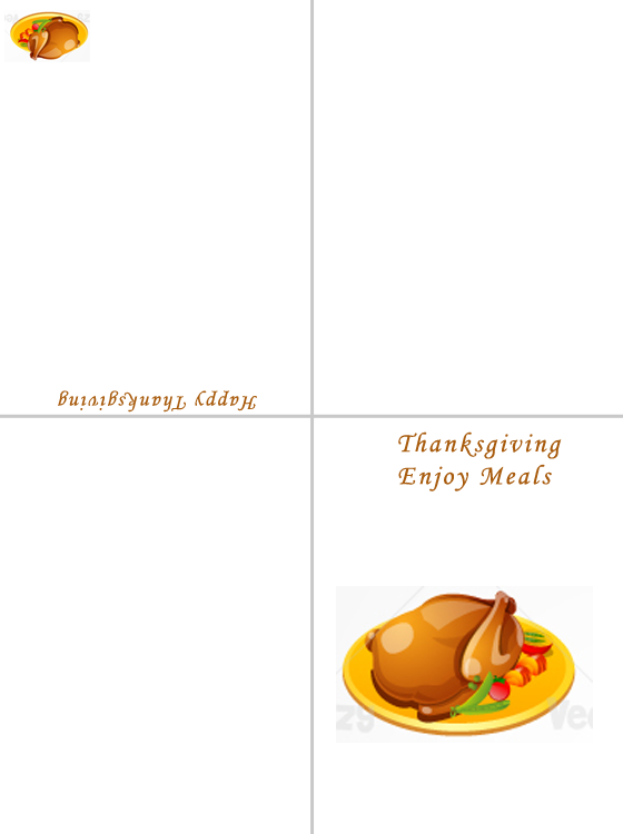 Printable Thanksgiving Enjoy Your Meal Cards