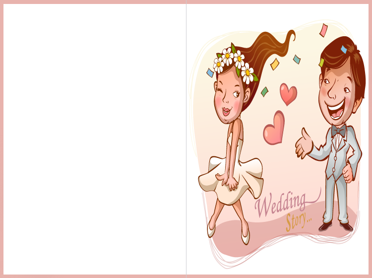 Wedding Story Pink Wedding Printable Invitation