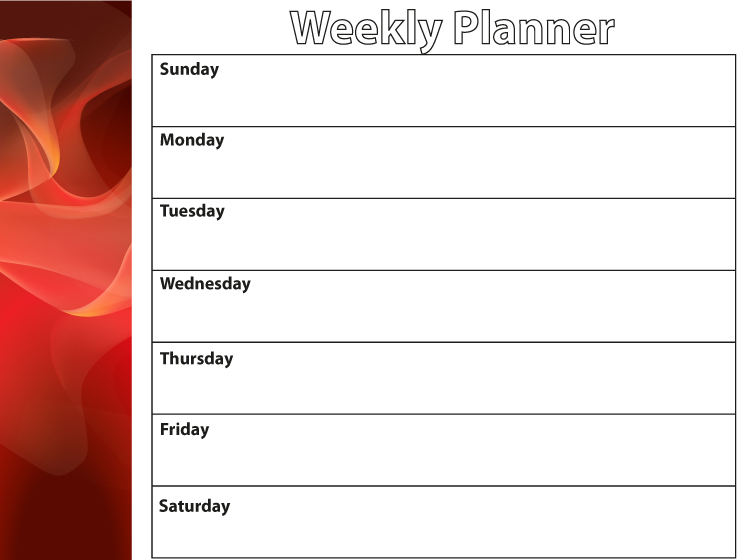 Red Wavy Christmas Printable Calendars