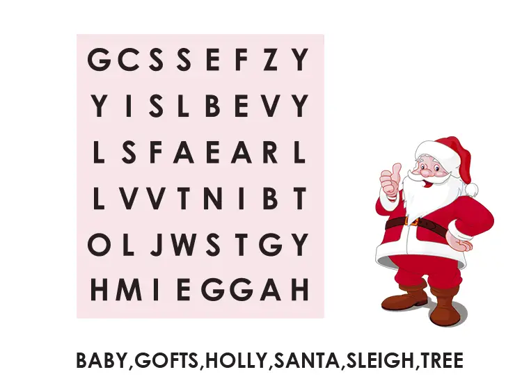 Printable Christmas Search Word Puzzles Printable Christmas Search Word Puzzles