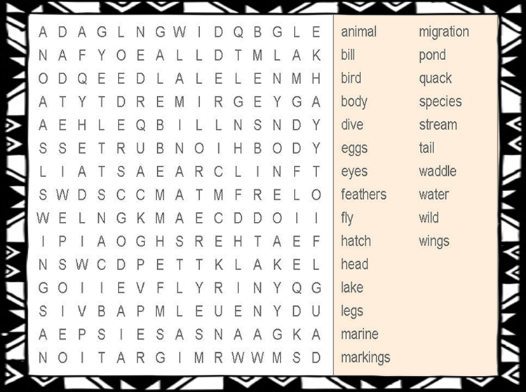 Printable Word Search Puzzles