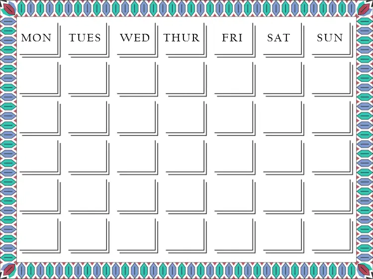 Blank Calendar Printables