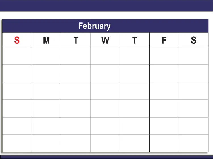 Printable Blank February Calendars