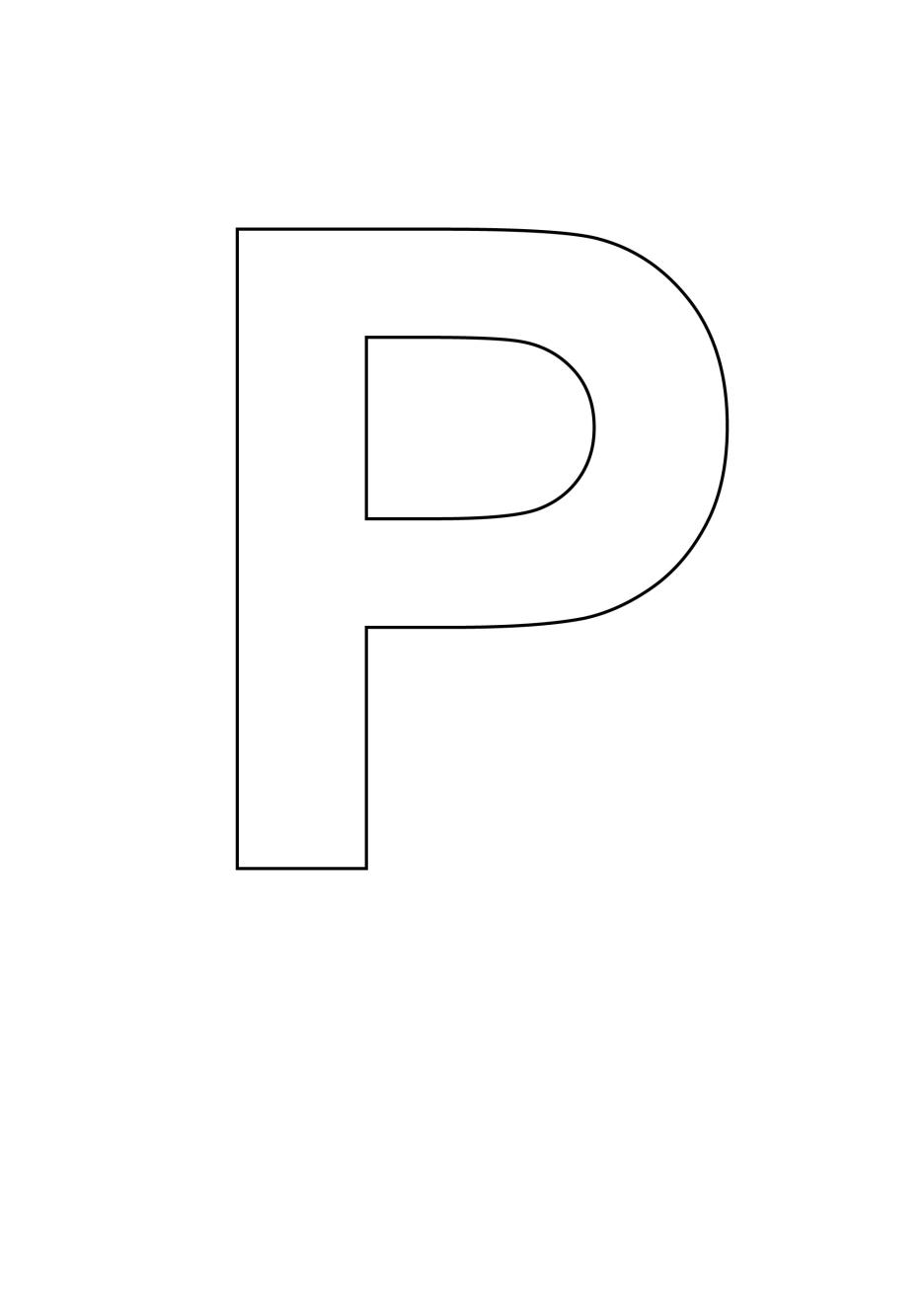 Letter Stencil Bold Uppercase P-Letter
