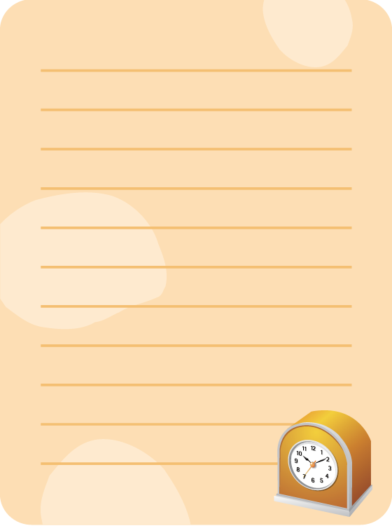 Printable Alarm Clock Paper