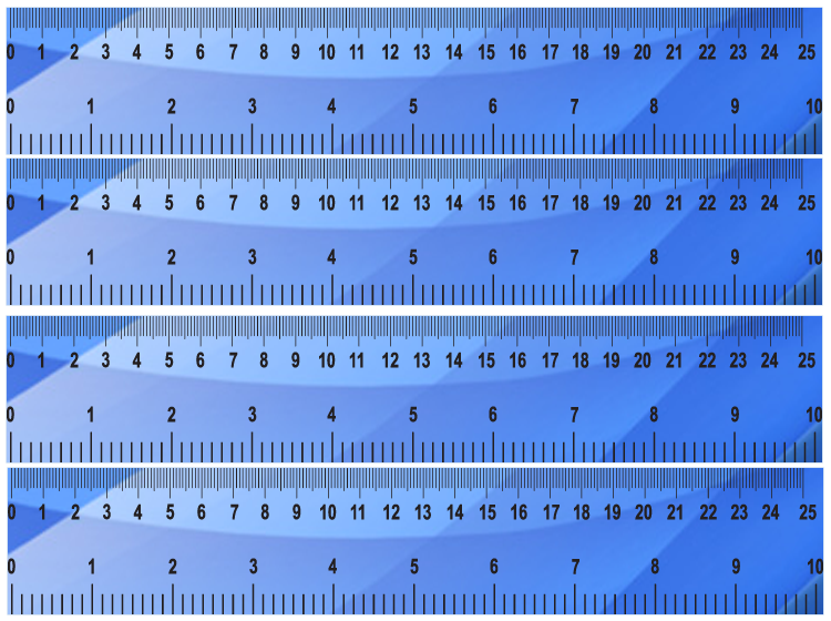 Blue Datum Ruler Blue Geometric Pattern Printable Ruler