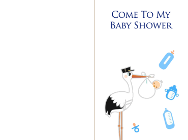 Blue Baby Shower Invitation