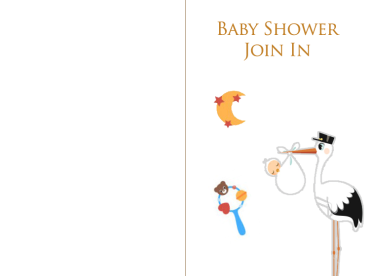 Printable Star and Moon Baby Shower Invitation